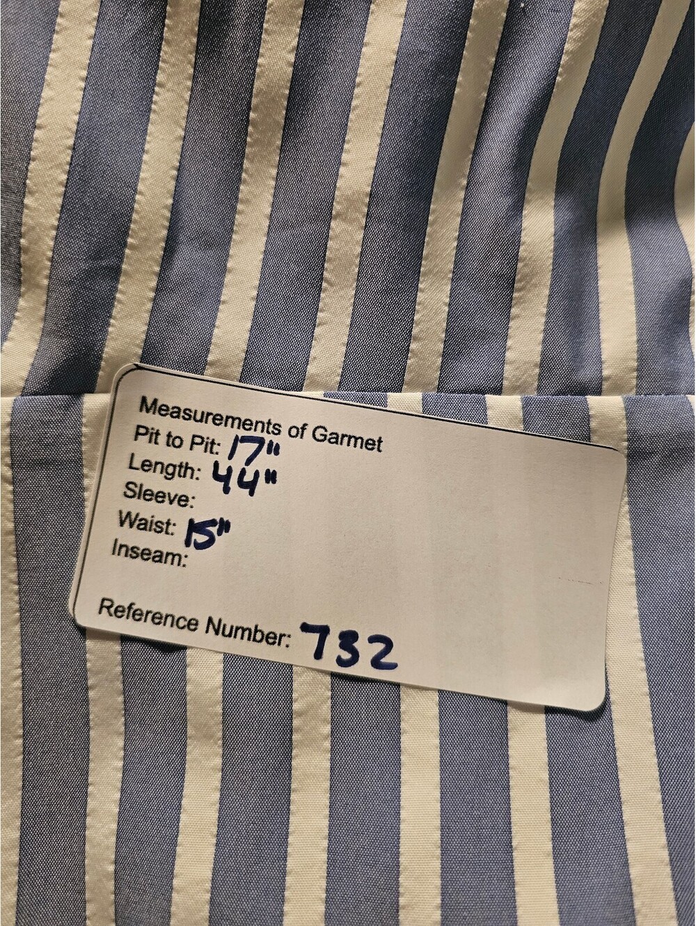 Karl Lagerfeld Dress Blue & White Womens 8 Stripes - Picture 9 of 9